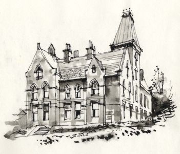 Paul Sharp - 1964 Pen and Ink Drawing, Bagshaw Museum, Batley