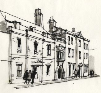 Paul Sharp - 1964 Pen and Ink Drawing, Devizes, Wiltshire