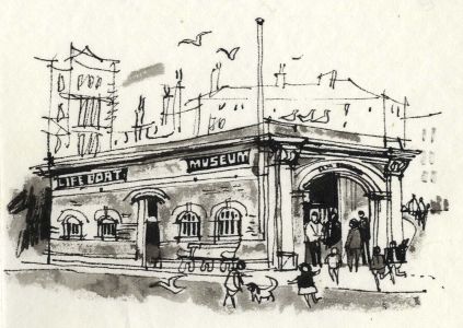 Paul Sharp - 1964 Pen and Ink Drawing, Eastbourne Sussex