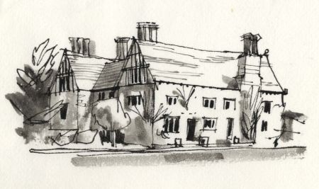 Paul Sharp - 1964 Pen and Ink Drawing, Bateman's Sussex