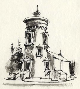 Paul Sharp - 1964 Pen and Ink Drawing