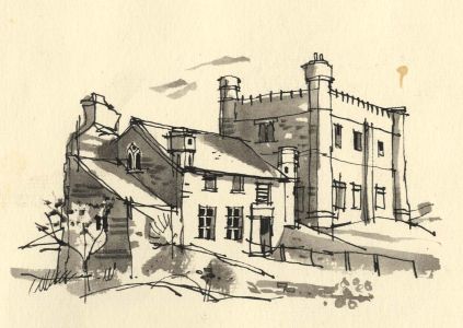 Paul Sharp - 1964 Pen and Ink Drawing, Abergavenny Museum