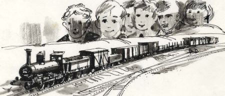 Paul Sharp - 1964 Pen and Ink Drawing, Model Railroad Museum