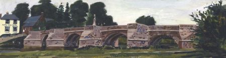 Paul Sharp - 1963 Gouache, Wilton Bridge Ross-on-Wye