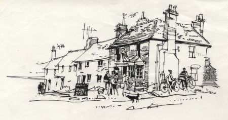 Paul Sharp - 1964 Pen and Ink Drawing, Maritime Museum Bucklers Hard