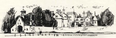 Paul Sharp - 1964 Pen and Ink Drawing, Palace House Beaulieu