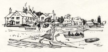 Paul Sharp - 1964 Pen and Ink Drawing, Langstone