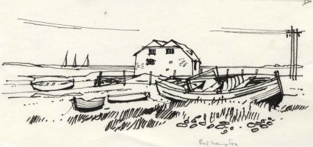 Paul Sharp - 1964 Pen and Ink Drawing, Bedhampton