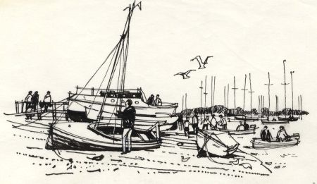Paul Sharp - 1964 Pen and Ink Drawing, West Itchenor