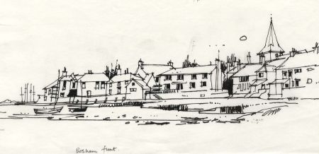 Paul Sharp - 1964 Pen and Ink Drawing, Bosham Front