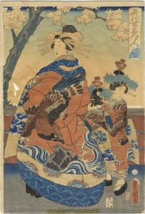 Toyokuni - 19th Century Oriental Woodblock, Musician