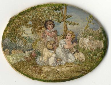19th Century Embroidery - Silkwork Panel