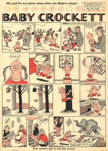 Bill Richie - Mid 20th Century Lithograph, "Baby Crockett" Proof Page