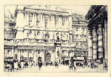 Contemporary Drypoint - City Scene