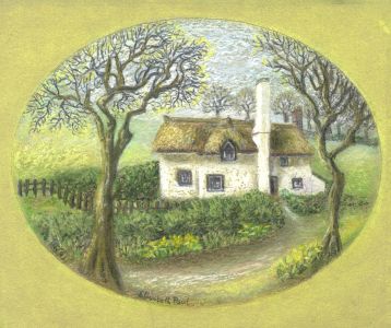 Elizabeth Painter - Contemporary Pastel, Thatched Cottage