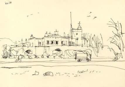 Paul Sharp - Mid 20th Century Pen and Ink Drawing, Walmer Castle, Kent