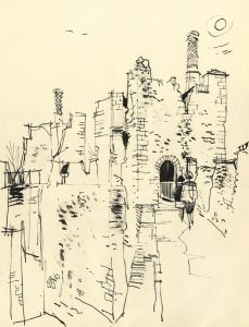 Paul Sharp - Mid 20th Century Pen and Ink Drawing, Framlingham Castle, Suffolk
