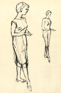Paul Sharp - Mid 20th Century Pen and Ink Drawing, Female Figure