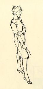 Paul Sharp - Mid 20th Century Pen and Ink Drawing, Female Figure