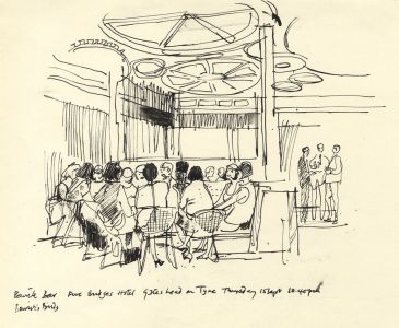Paul Sharp - Mid 20th Century Pen and Ink Drawing, Hotel, Gateshead on Tyne