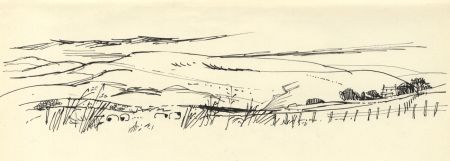 Paul Sharp - Mid 20th Century Pen and Ink Drawing, Landscape