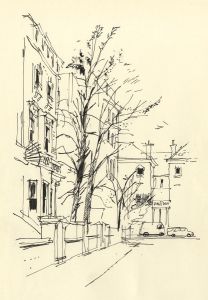 Paul Sharp - Mid 20th Century Pen and Ink Drawing, Street Scene