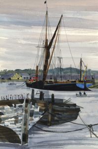 Paul Sharp - 1964 Watercolour, Chatham Reach from Frindsbury
