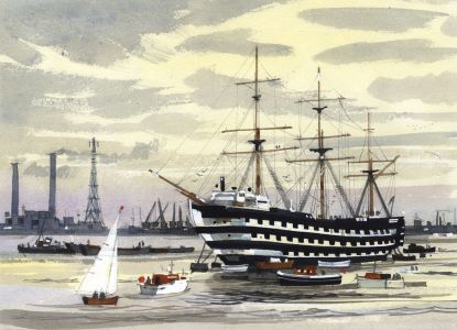 Paul Sharp - 1964 Watercolour, Painting for Cover of Sailing Tours Thames and SE