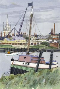 Paul Sharp - 1964 Watercolour, The Brents, Faversham