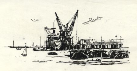 Paul Sharp - 1964 Pen and Ink Drawing, Eirth