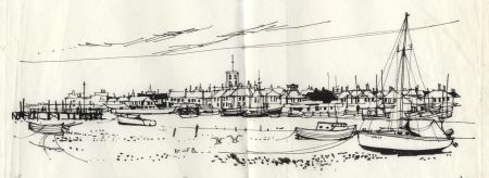 Paul Sharp - 1964 Pen and Ink Drawing, Old Shoreham Harbour
