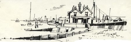 Paul Sharp - 1964 Pen and Ink Drawing, West of Whitstable