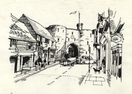 Paul Sharp - 1964 Pen and Ink Drawing, Rye