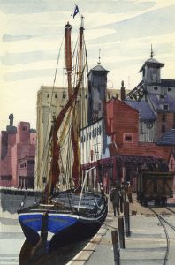 Paul Sharp - 1963 Watercolour, Ipswich Docks
