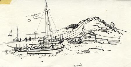 Paul Sharp - 1963 Pen and Ink Drawing, Dunwich
