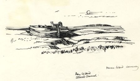 Paul Sharp - 1963 Pen and Ink Drawing, Ray Island
