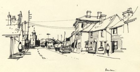 Paul Sharp - 1963 Pen and Ink Drawing, Burnham
