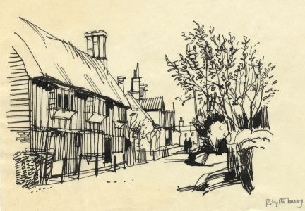 Paul Sharp - 1963 Pen and Ink Drawing, Blythburgh