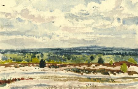 Paul Sharp - Mid 20th Century Watercolour, Frensham Common, Surrey