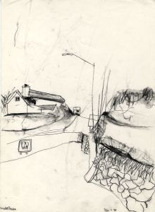Julian Dyson - 1990 Chalk Drawing, Quintell Downs, Cornwall