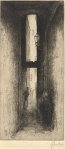 Richard George Matthews - Early 20th Century Drypoint, A Narrow Passageway