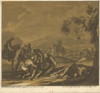 Christiano Rugendas after G A Rugendas - 18th Century Mezzotint, Battle Scene