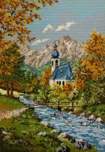 Berta Pernter - 1978 Embroidery, The Church, Ramsau Plato, Austria
