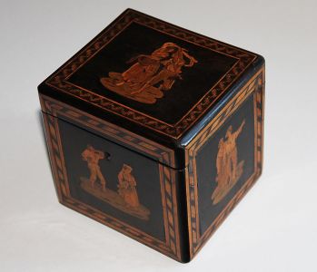19th Century Tea Caddy - Sorrento Ware Tea Caddy