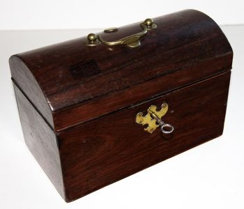 18th Century Oak Dome Top Tea Caddy