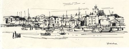 Paul Sharp - Mid 20th Century Pen and Ink Drawing, Wivenhoe