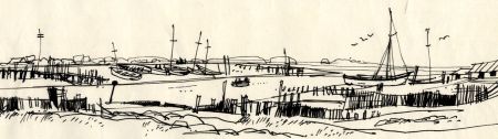 Paul Sharp - Mid 20th Century Pen and Ink Drawing, Southend