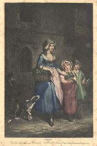 Early 19th Century Engraving - Cries of London - Two Bunches a Penny, Primroses