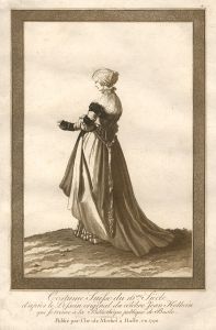 1790 Aquatint - Costume Suisse du 16me Siecle