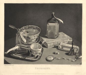 J.M. Delattre - 1796 Aquatint, Necessity, After Peter Pasquin